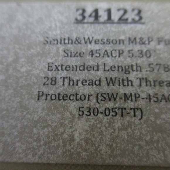StormLake Replacement Barrel S&W M&P 45ACP, 5.3" .578-28 Stainless PN 34123 - Picture 7 of 14